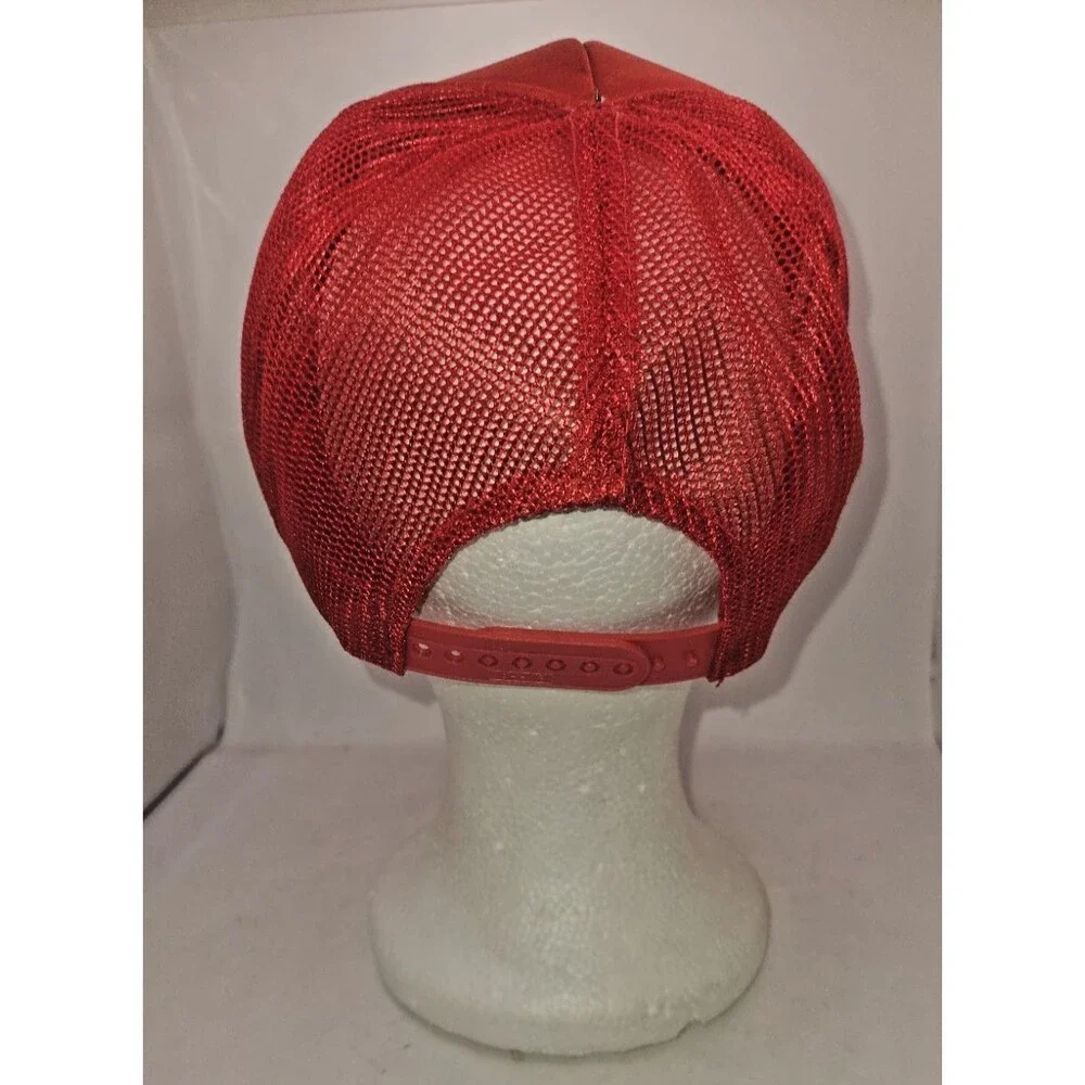 VTG 80’s Trucker Hat cap #1 Grandpa red MADE IN THE USA adjustable one size fit